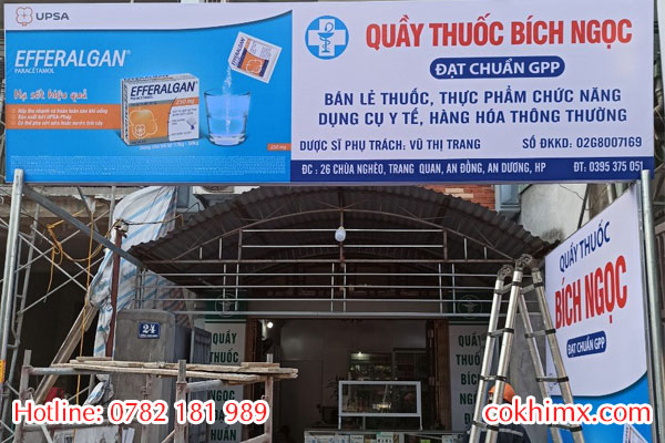 Làm biển quảng cáo cho nhà thuốc tại Trang Quan An Đồng Hải Phòng