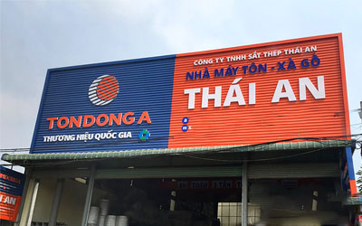 Thi công biển quảng cáo inox sóng tại Dương Kinh Hải Phòng