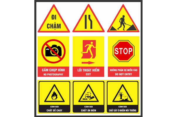 Các loại biển cảnh báo an toàn lao động phổ biến trong nhà máy – Cập nhật 2025