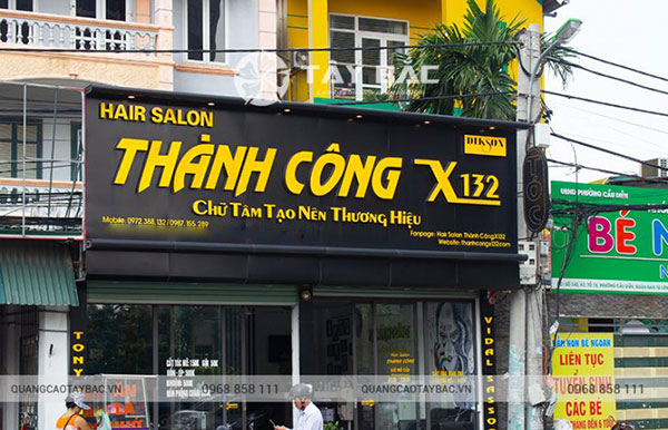 Thi công biển quảng cáo salon tóc tại Hải Phòng