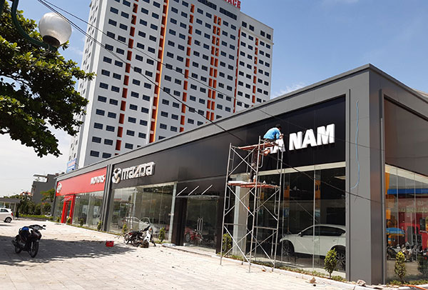 Thi công biển quảng cáo showroom tại Hải Phòng